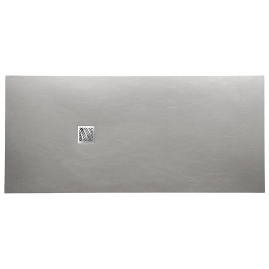 MITIA sprchová vanička z liateho mramoru, obdĺžnik 120x90x3 cm, sivá