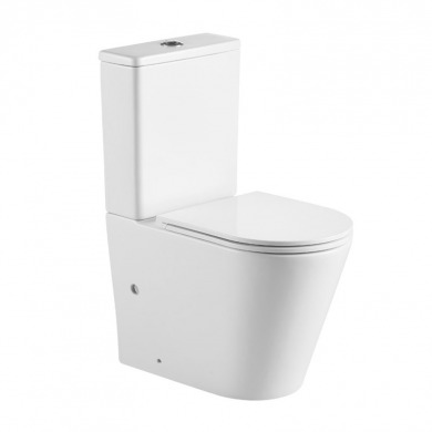 WC kombi vario odpad, kapotované, RIMLESS, 605x380x825mm, keramické, vr. nádržky a sedátka