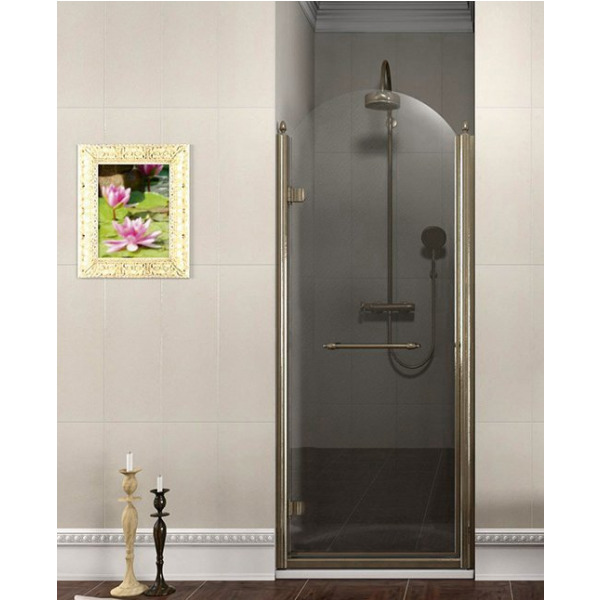 ANTIQUE sprchové dvere 800mm, číre sklo, lavé, bronz