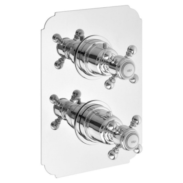 SASSARI podomietková sprchová termostatická batéria, 2 výstupy, chróm