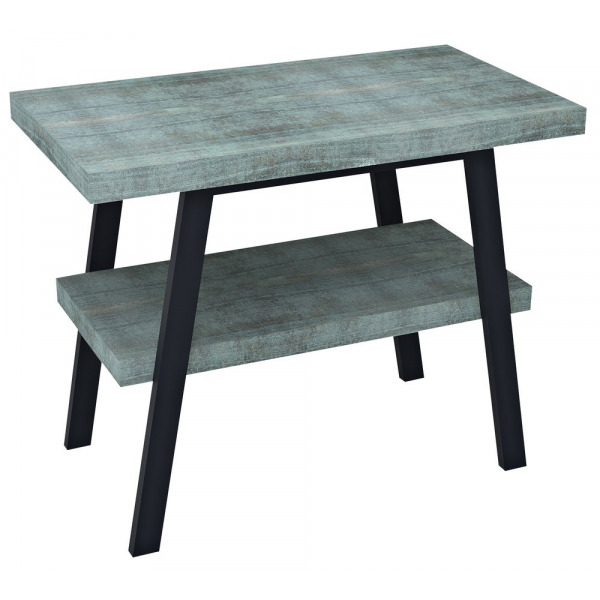 TWIGA umývadlový stolík 80x72x50 cm, čierna matná/Aquamarine